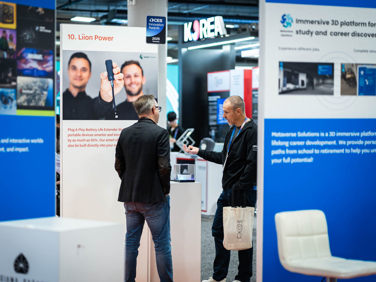 Visitors at the Liion Power stand at CES 2026