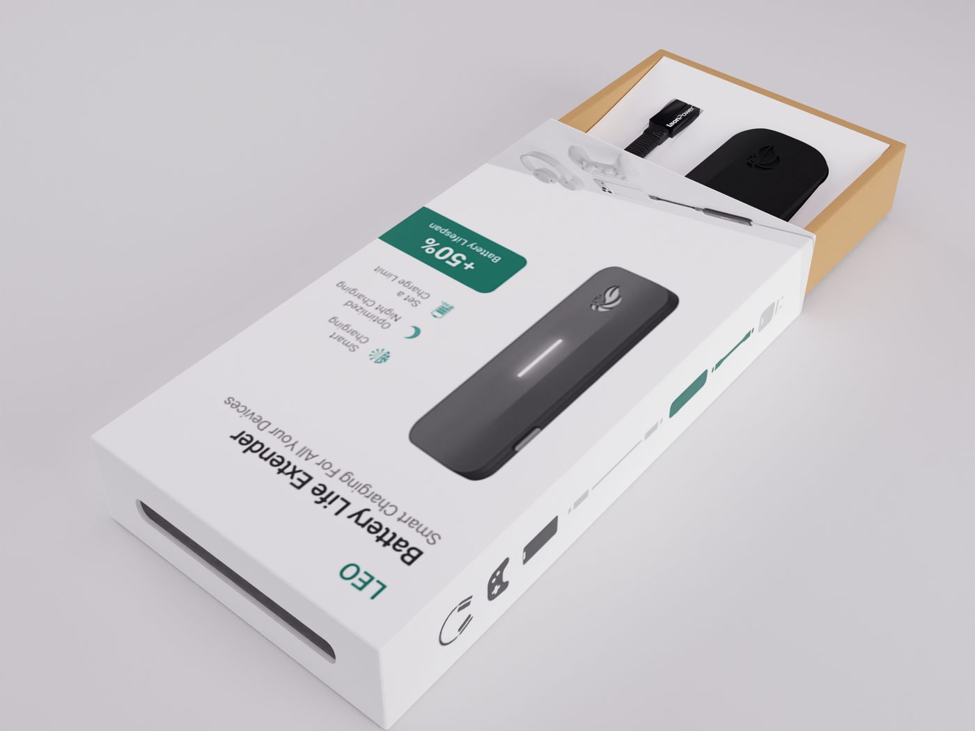 Leo Battery Life Extender in its box